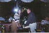 Rehearsal dinner, cutting the cake